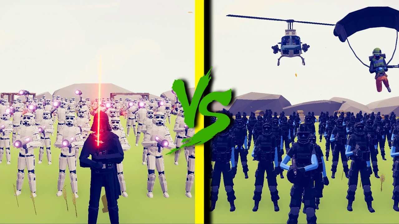 SWAT TEAM vs STORM TEAM - Totally Accurate Battle Simulator TABS