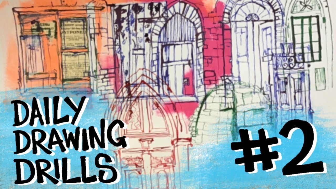 How to draw buildings with ink and a stick