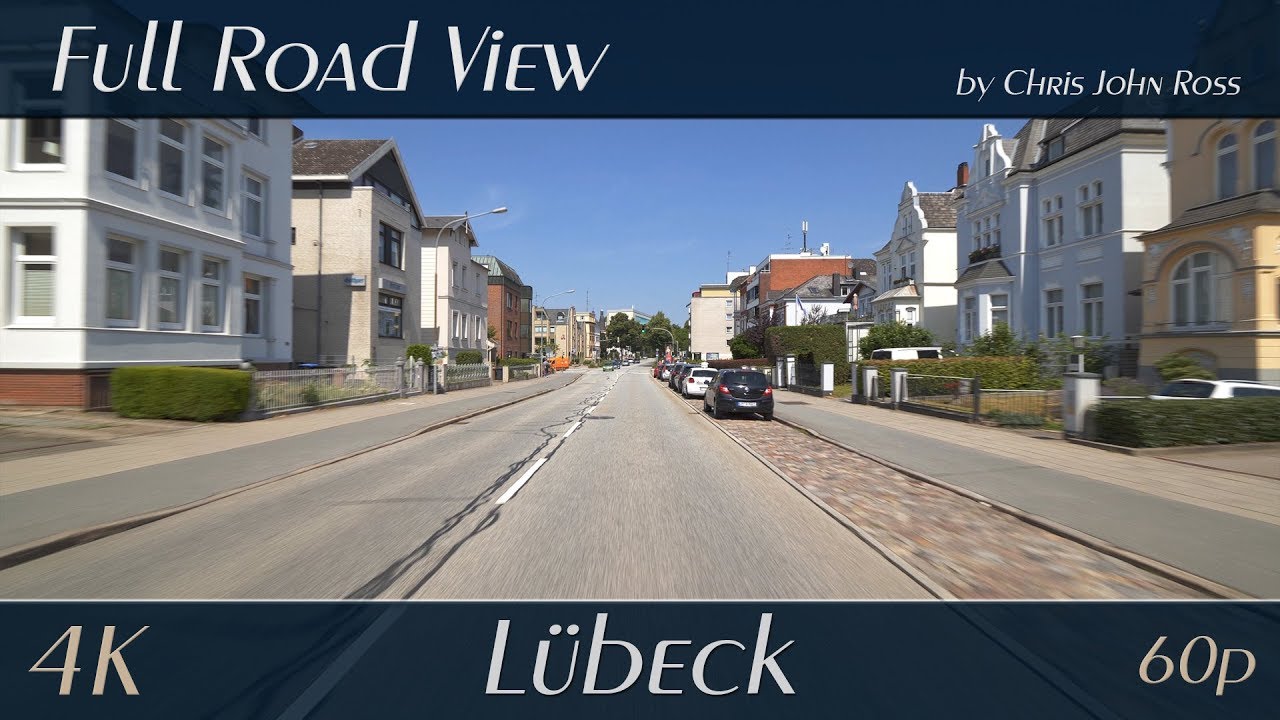 L&uuml;beck, Germany: St. J&uuml;rgen - Kronsforder Allee - 4K (UHD/2160p/60p) Autofahrt / Car Ride Video