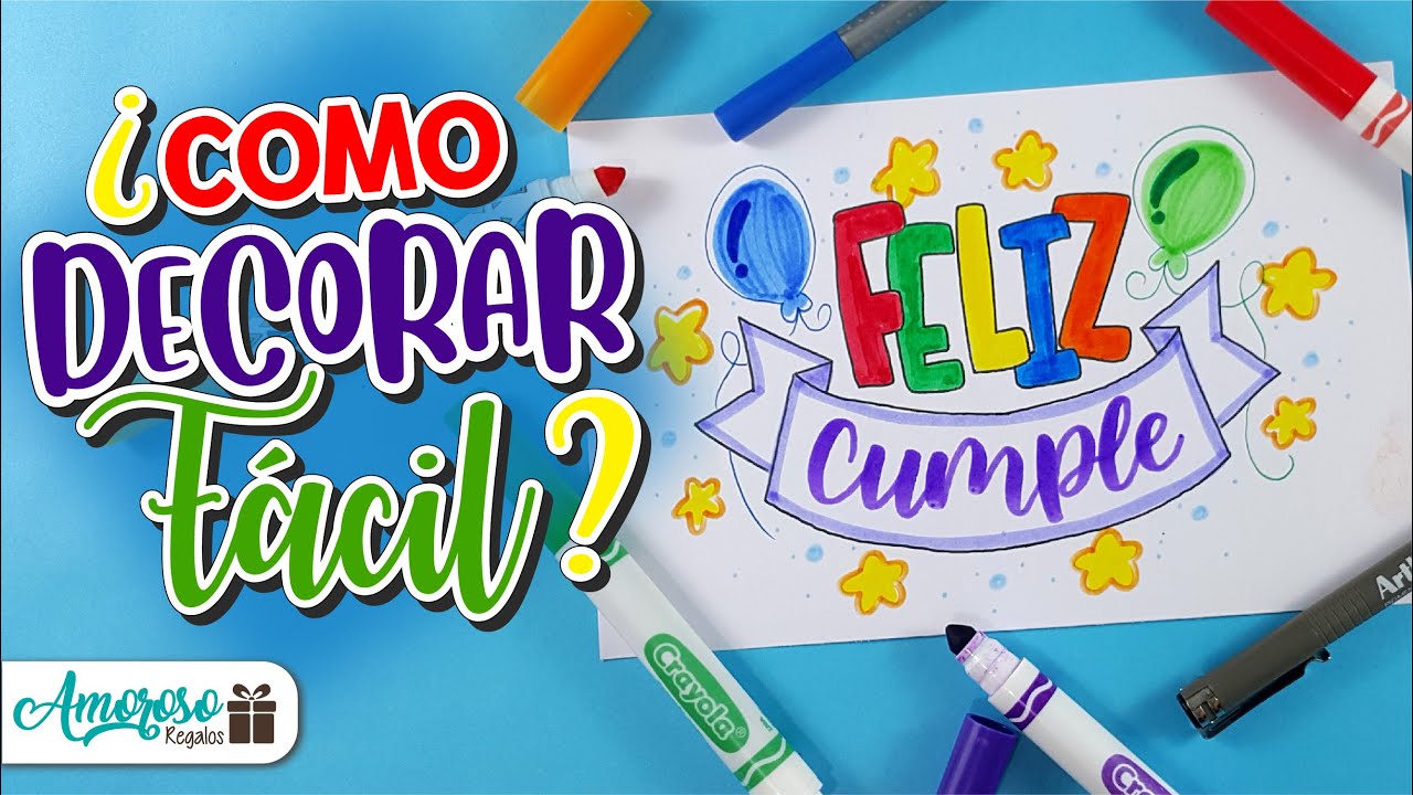DECORACIONES FACILES | LETTERING | LETRAS BONITAS | CUMPLEAÑOS | Amoroso Regalos