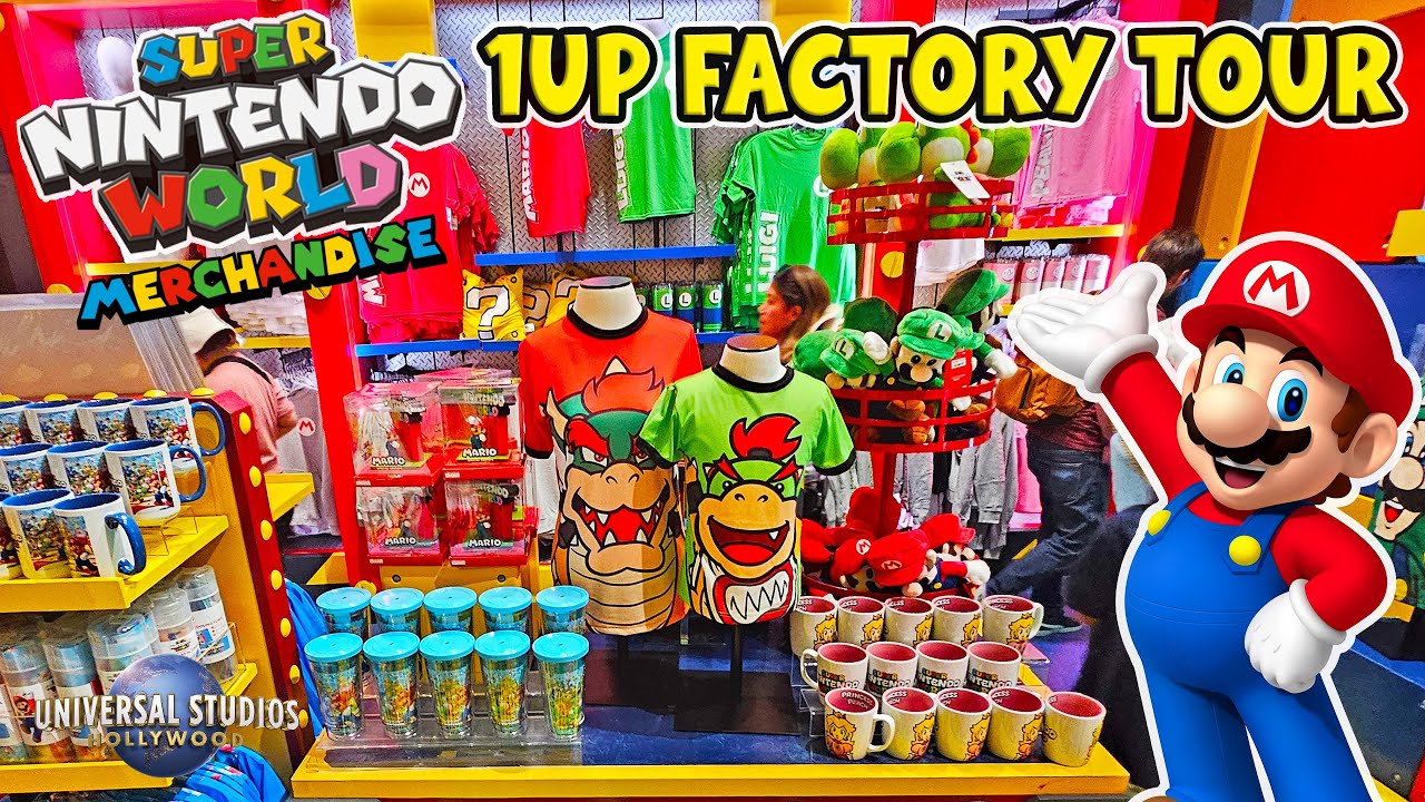 1UP Factory Store Walkthrough at Super Nintendo World Universal Studios Hollywood (Sep 2024) [4K]