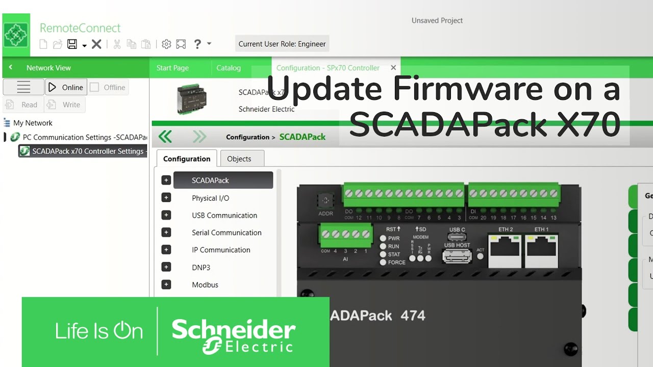 How to Update Firmware on an SCADAPack X70 Using RemoteConnect | Schneider Electric