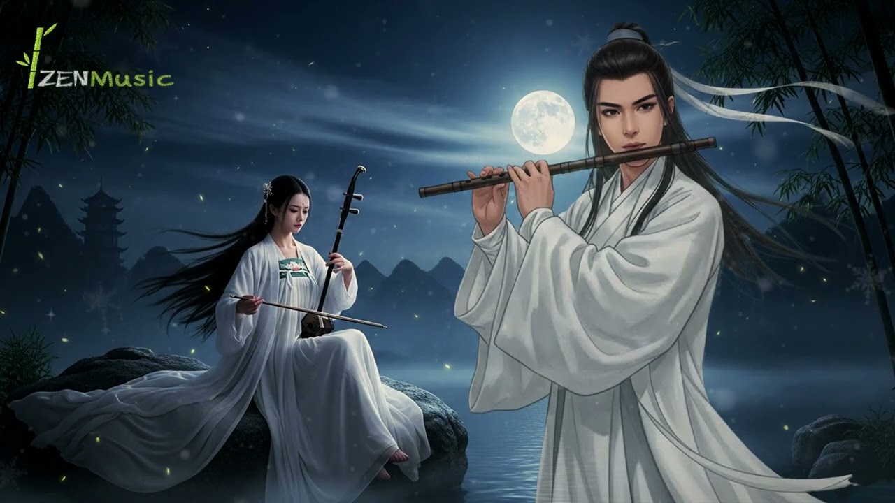 Chinese Zen Bamboo Flute (Dizi) and Erhu Music for Deep Sleep and Calm Mind
