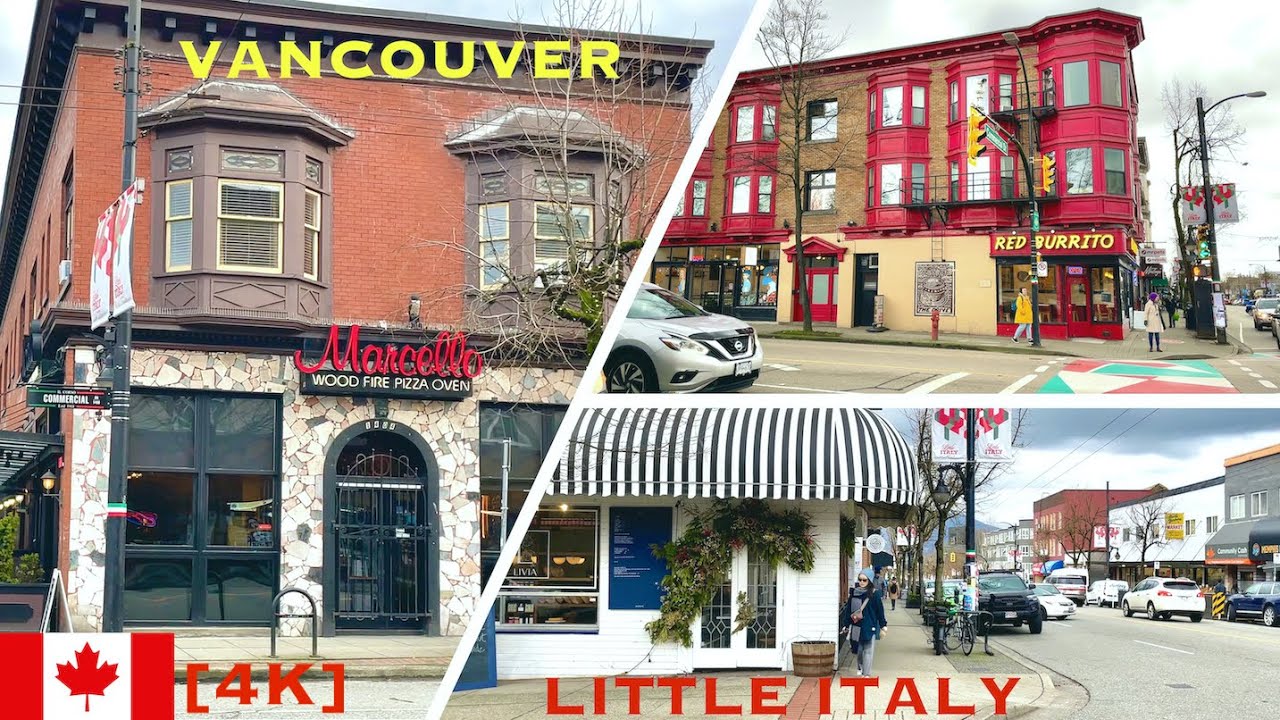 🇨🇦[4k] Walking Tour in Downtown Vancouver , Commercial drive Street (Little Italy) ,BC, Canada, 2023