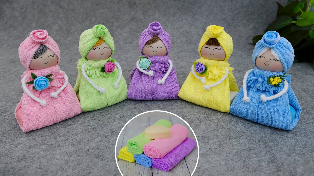 Душистые куколки с ароматом вашего любимого мыла🧼Подарки на скорую руку🌿Из мыла и полотенца