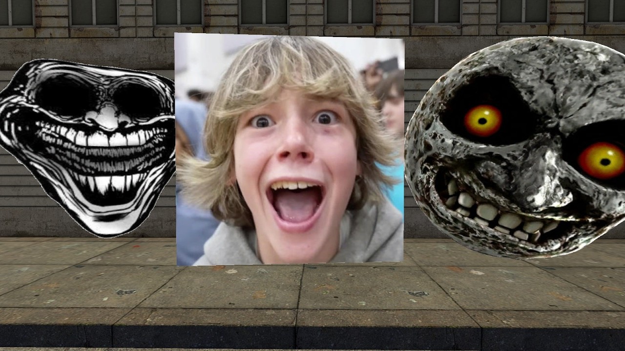 Scary Trollface, Six Seven Kid And Termina in The Hole Nextbot Gmod