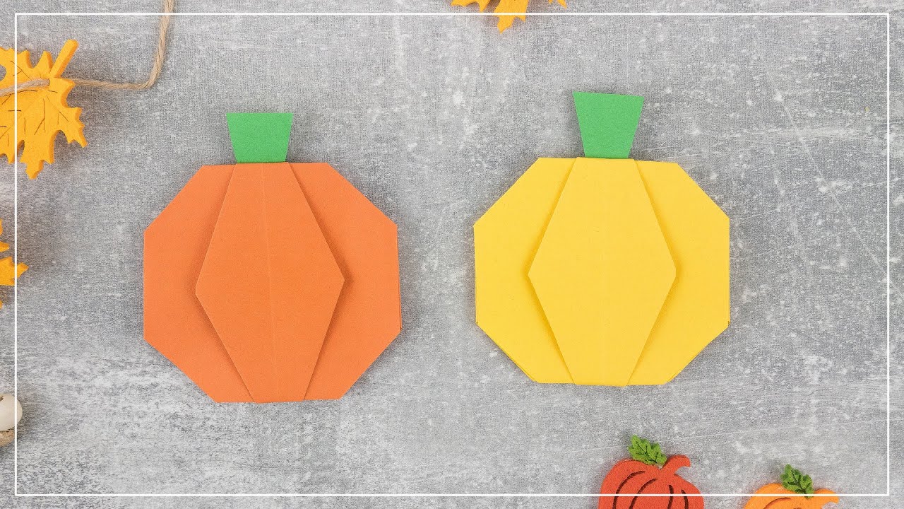 Origami Kürbis basteln | DIY Deko Idee für den Herbst 🍂