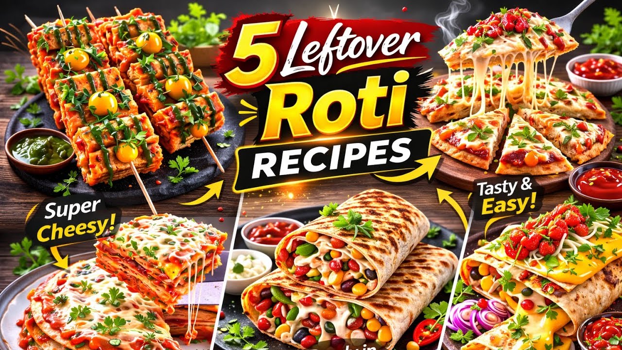 5 Amazing Leftover Roti Recipes | Easy & Tasty Roti Snacks Ideas