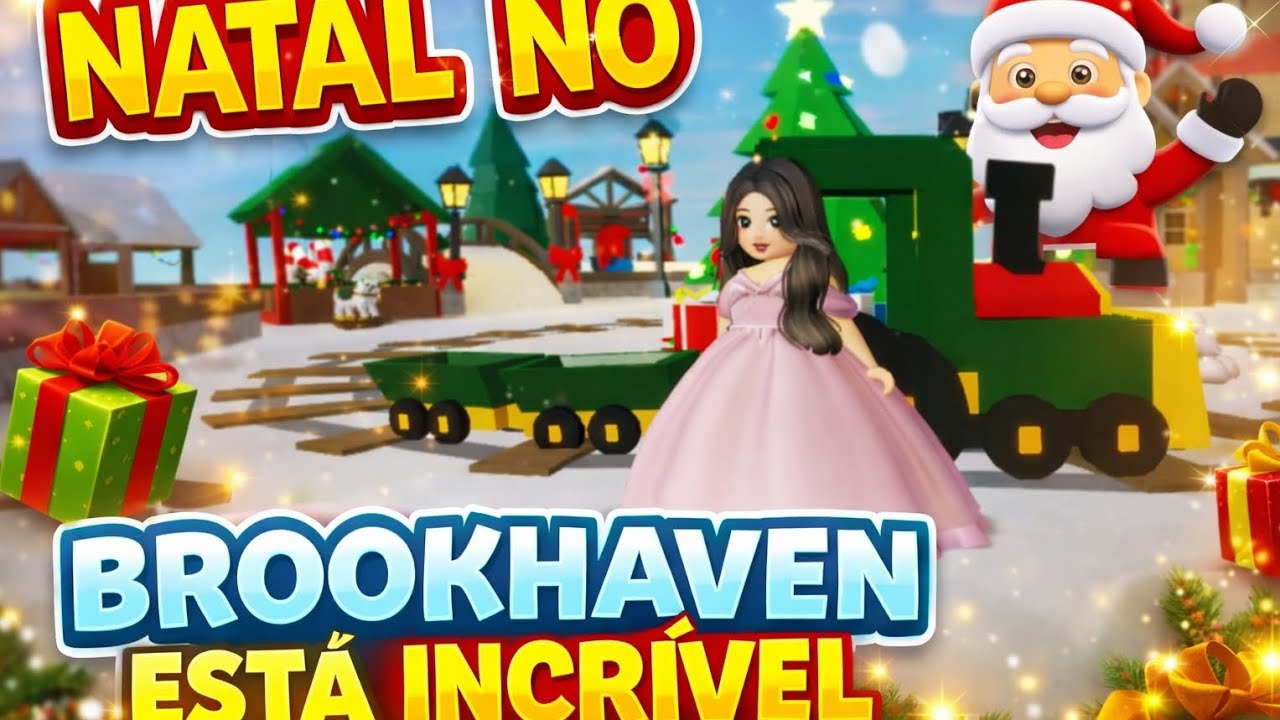 Virei Modelo no Natal Encantado de Brookhaven ✨🎅