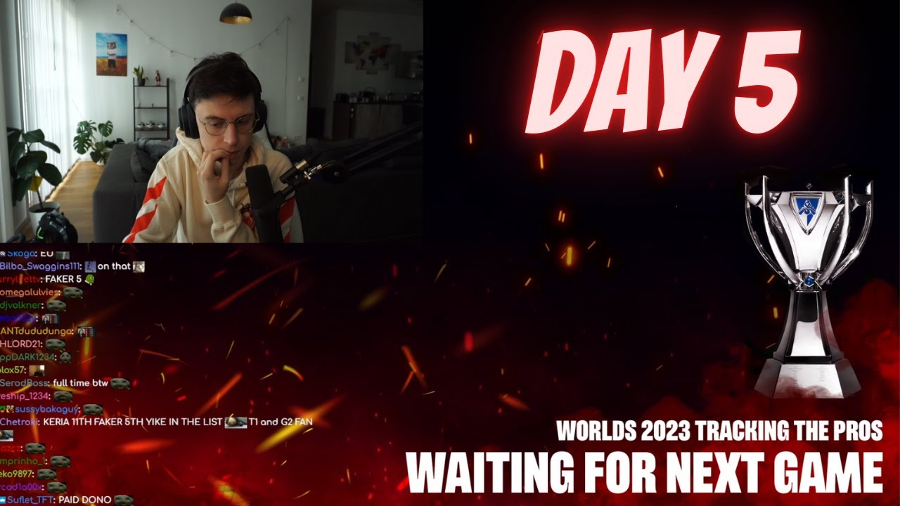 Caedrel tracking pro WORLDS 2023 KOREA SEVER FULL VODS DAY 5