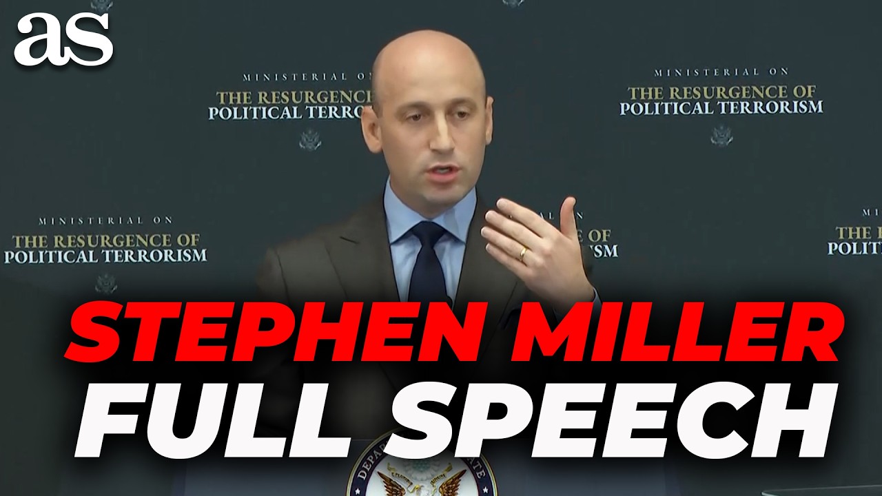 STEPHEN MILLER delivers FIERY SPEECH on LEFT-WING POLITICAL TERRORISM at WASHINGTON ministerial