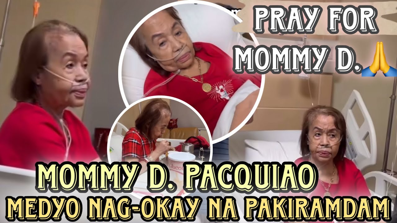 Mommy Dionisia Pacquiao medyo umaayos na ang lagay at prayer ng pamilya sana makalabas narin sya🙏