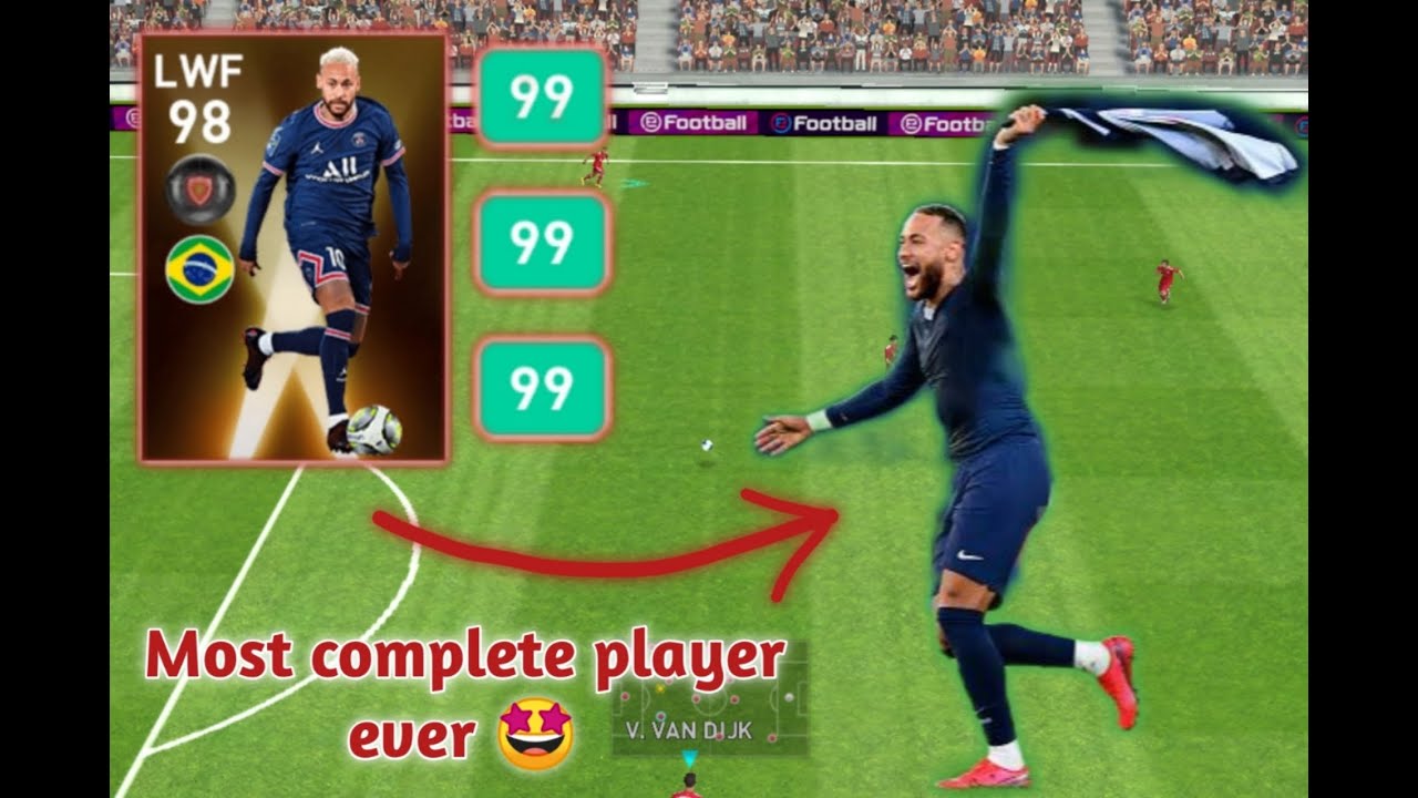 Fan's choice featured Neymar Jr 98 rated 🥵 review in pes 2021 mobile