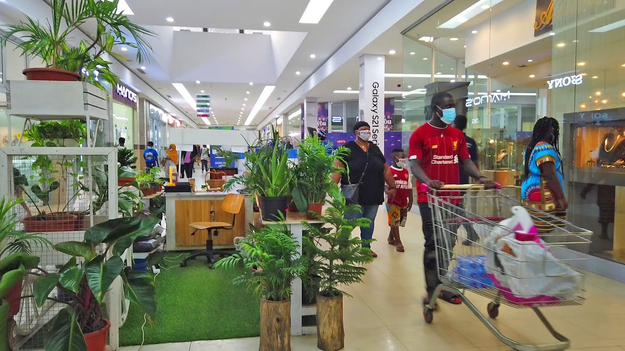 A NIGHT INSIDE ACCRA MALL GHANA AFRICAN WALK VIDEOS