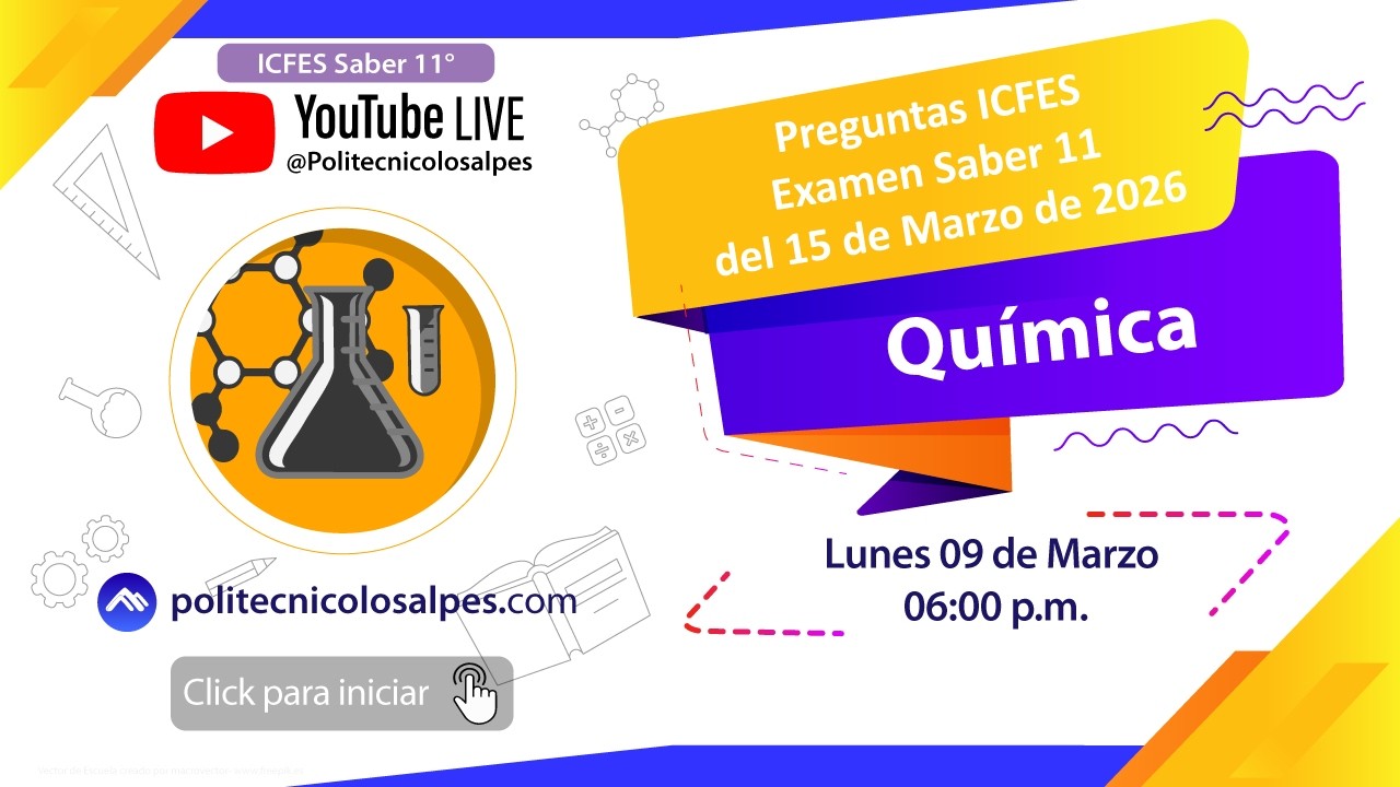 ⚛️✍️ Química |  Preguntas ICFES Examen Saber 11 del 15 de marzo de 2026  ⚛️✍️