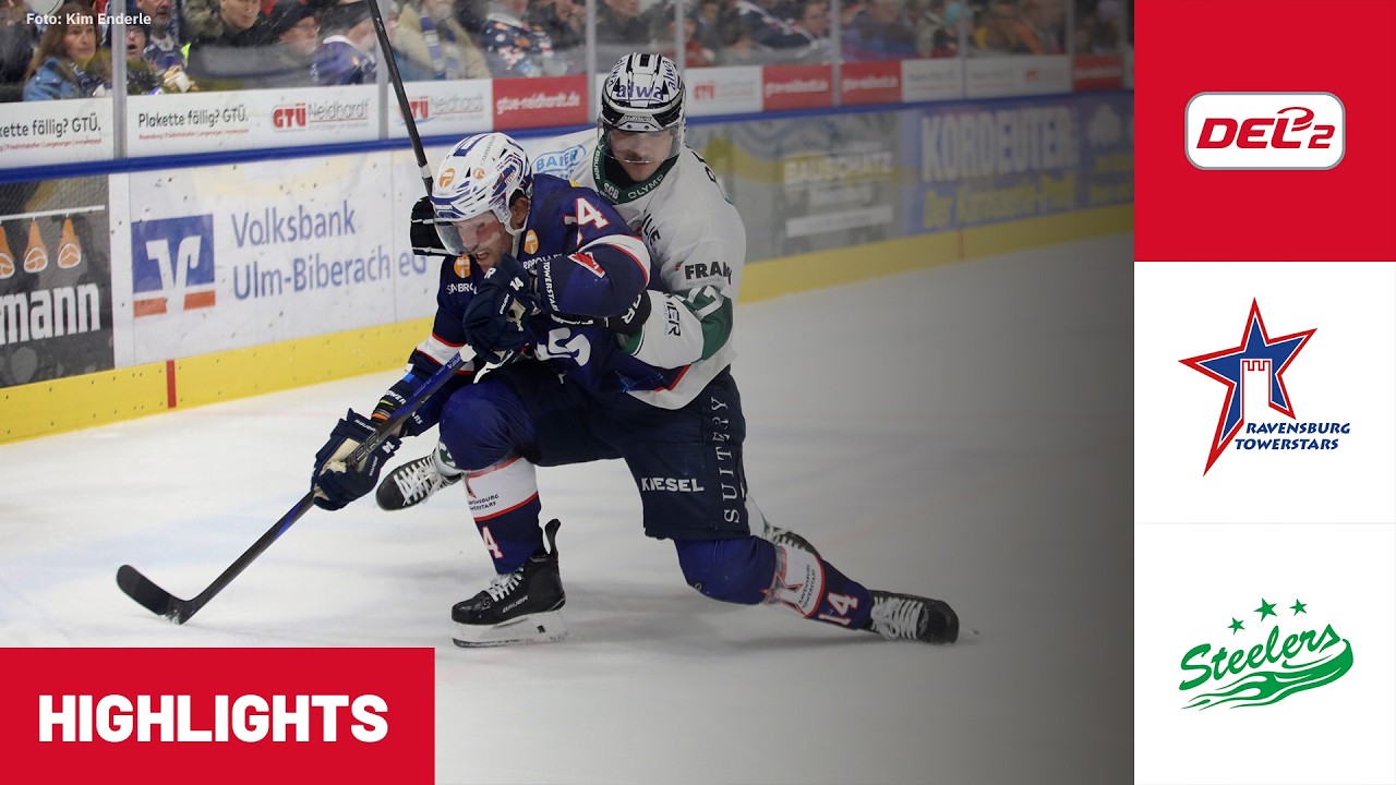 DEL2: Ravensburg Towerstars vs. Bietigheim Steelers 1. Spiel | Highlights