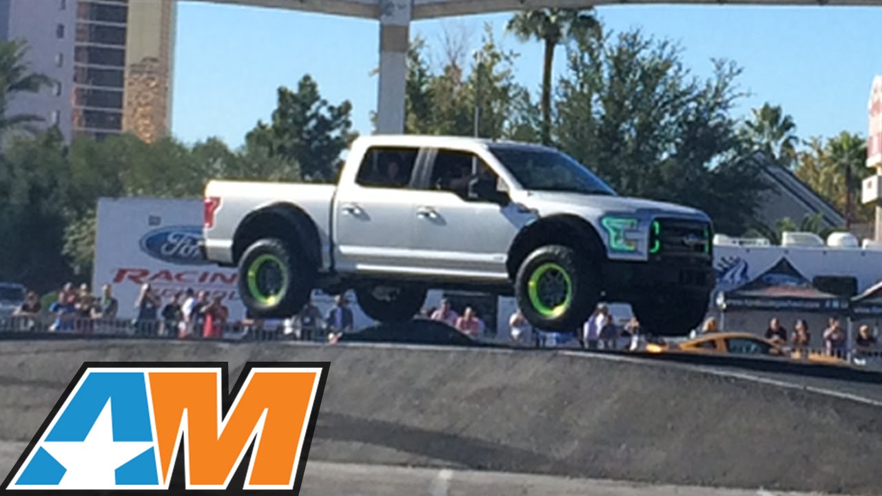 SEMA 2014: 2015 Ford F-150 Ultimate Funhaver Drifting & Jumping!