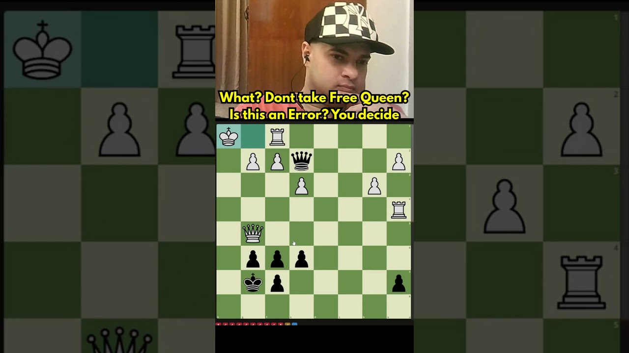 What? Don't take Free Queen? Is this an Error? You decide👑⚔️ Chess Puzzle