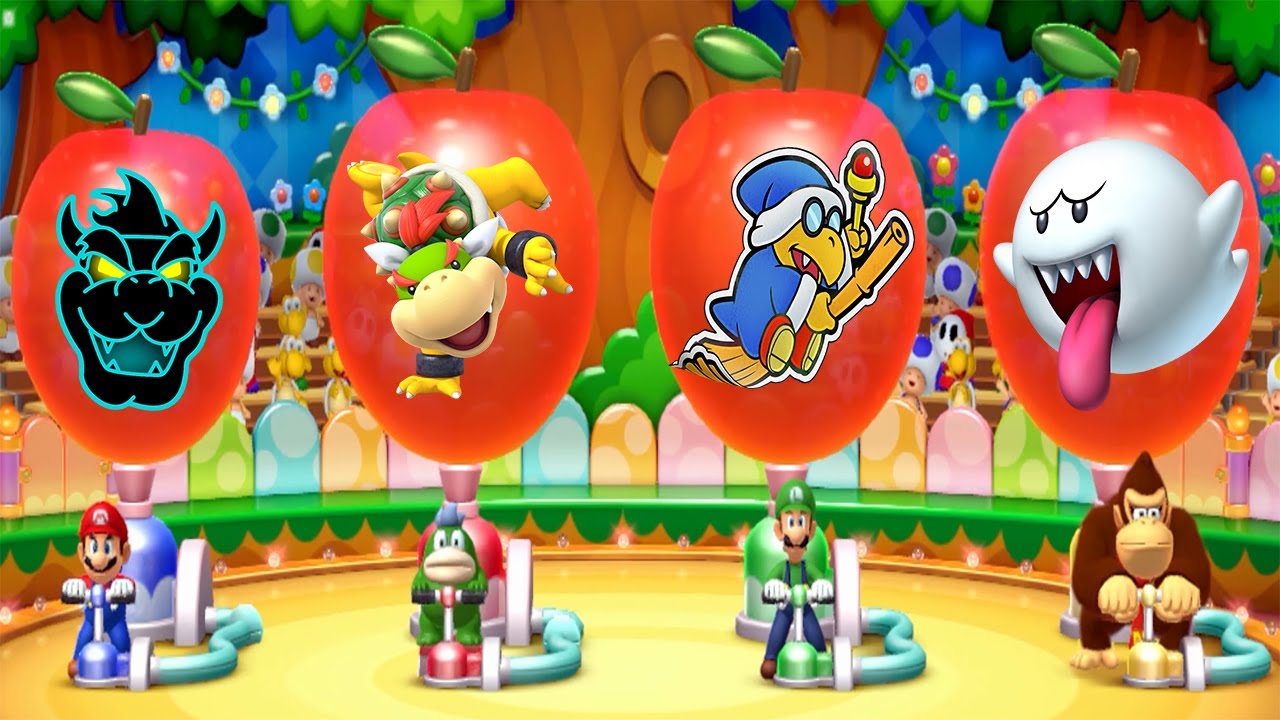 Mario VS Spike VS Luigi VS Donkey Kong | MARIO PARTY 10 Minigames (NINTENDO)