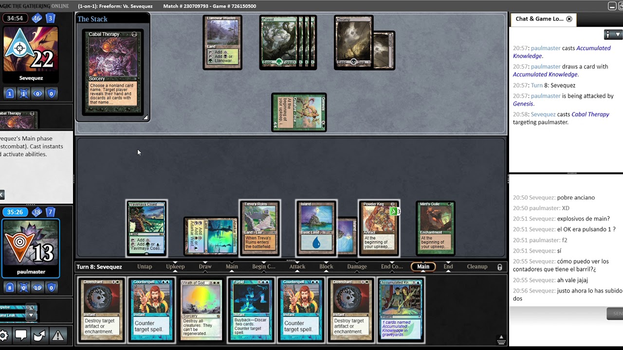 Premodern MTGO III  - Round 1 (Bant Control vs The Rock)