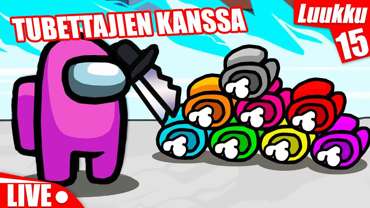 🔴 (5h) AMONG US TUBETTAJIEN KANSSA  ( Joulukalenteri Luukku 15 )    |    Item Shop Koodi Scouppi