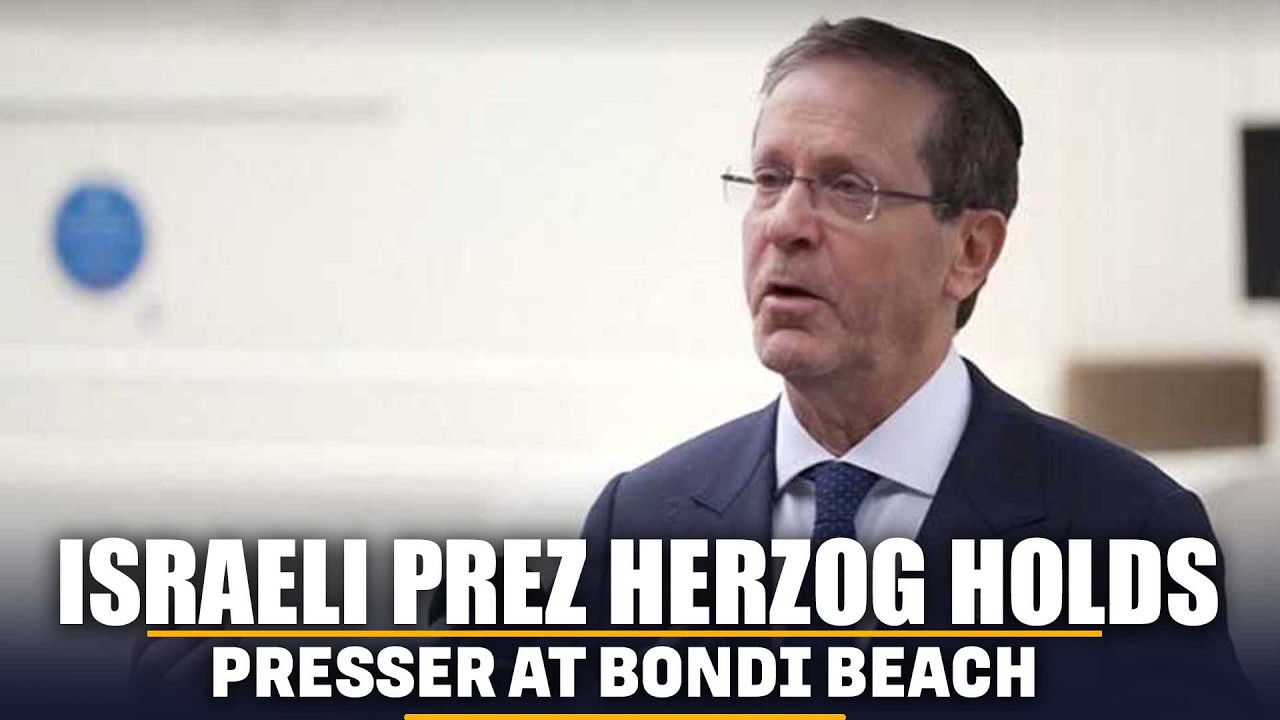 WATCH: Israeli president Herzog holds presser at Bondi Beach | AUSTRALIA