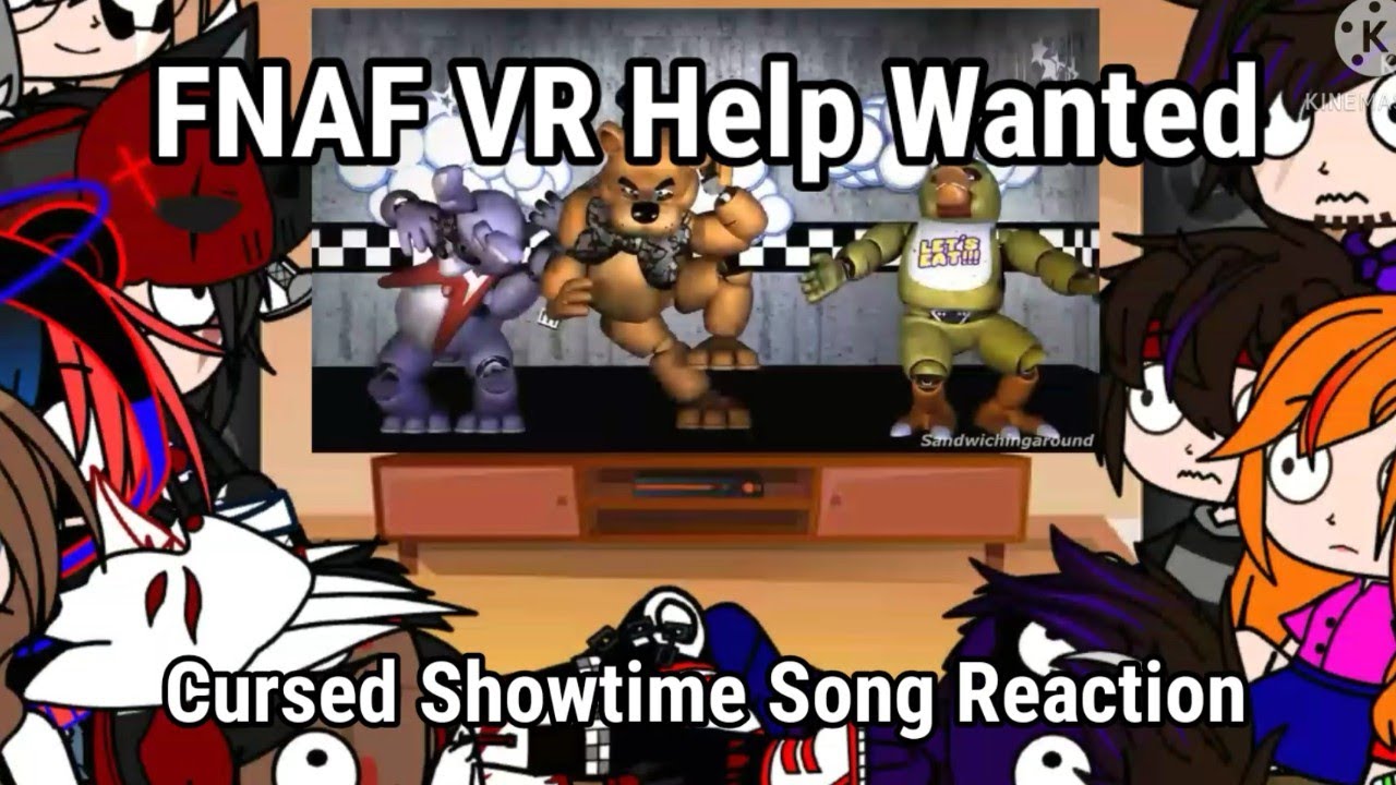 The Afton Family and Gacha-Tubers react to the FNAF VR Showtime Song but its Cursed