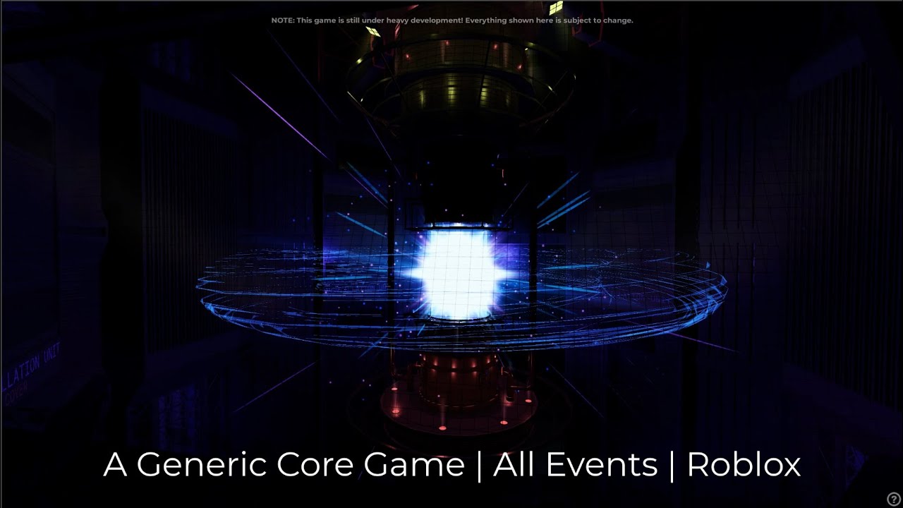 A Generic Core Game | All Events | Roblox