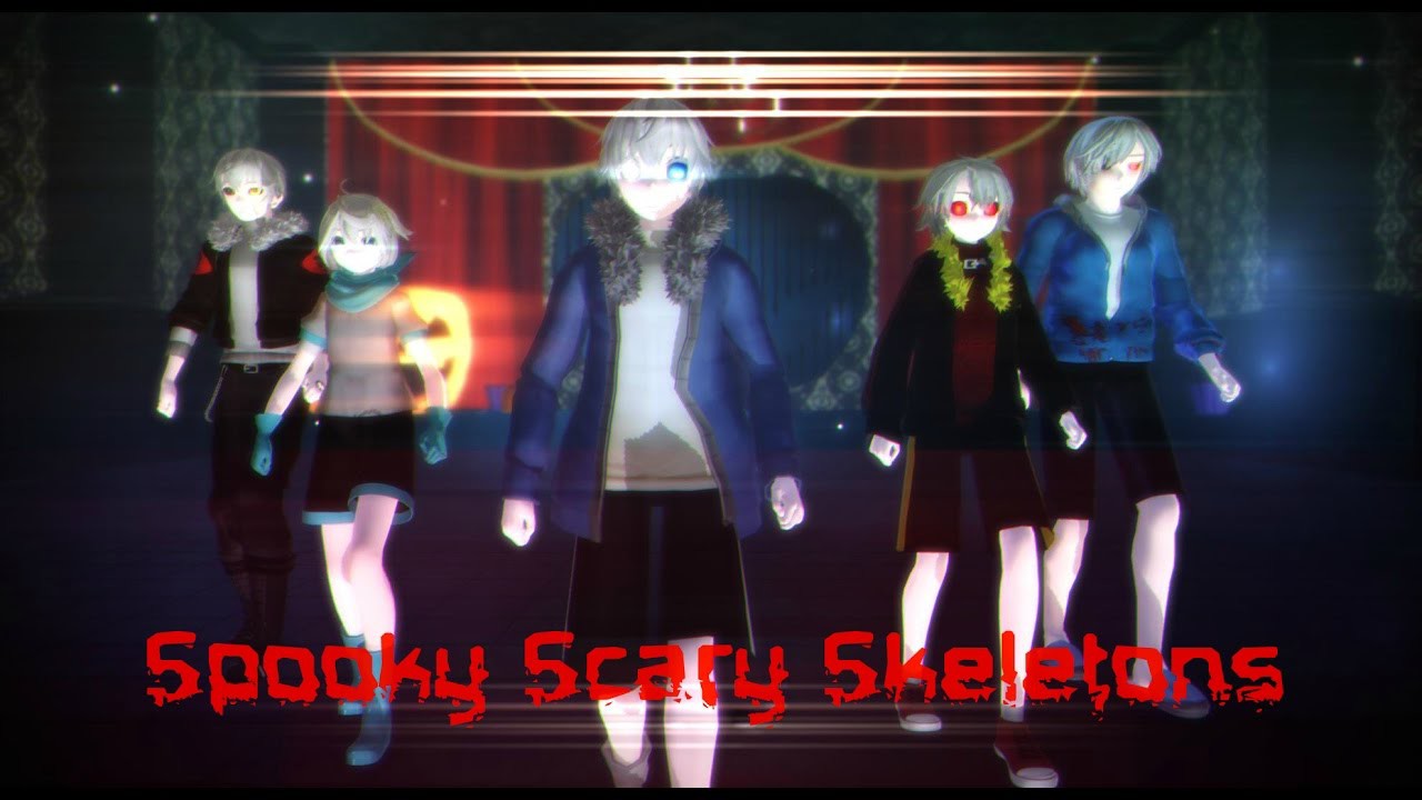 [ MMD Undertale AU's ] -  Spooky Scary Skeletons  ( Happy Halloween !!!! )