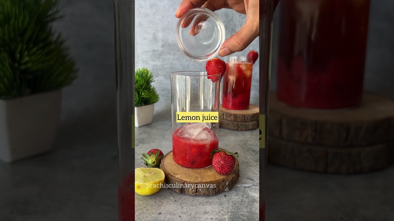 Strawberry Iced Tea #icedtea #icedtearecipe #easyrecipe #summerdrinks #strawberries #shorts_ #shorts