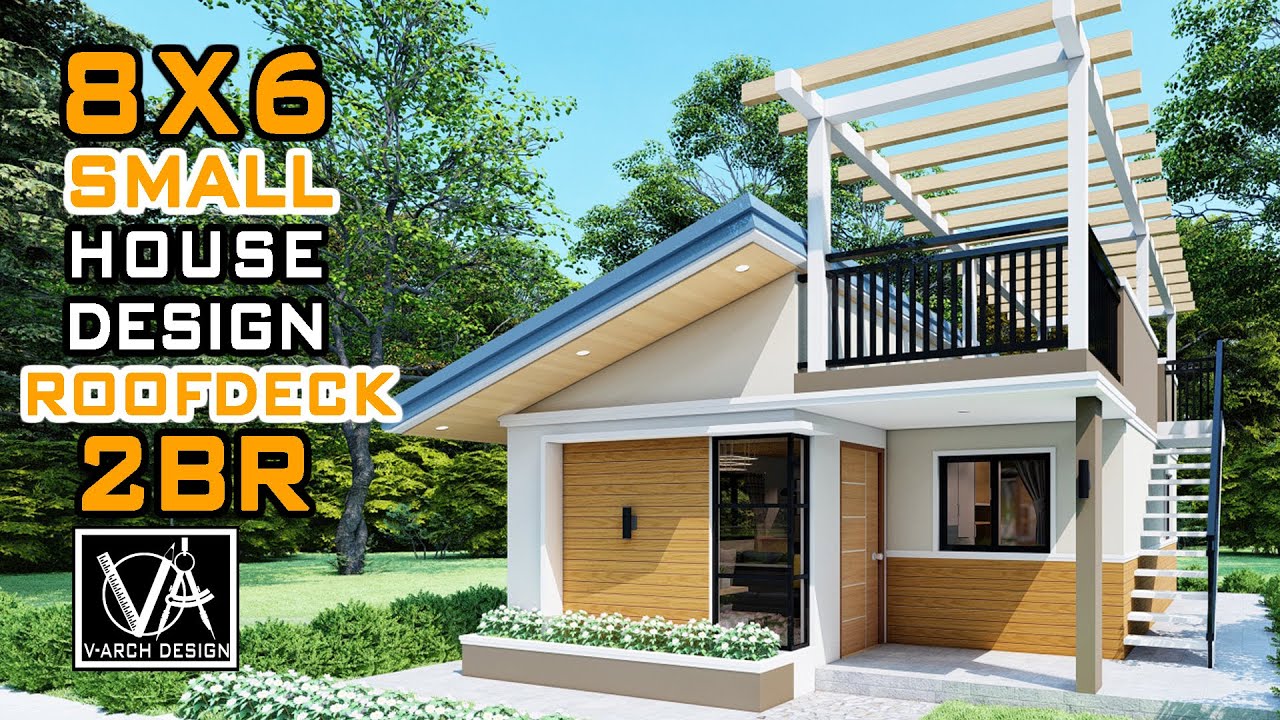 8x6 Small Bungalow House with Roofdeck (48 sqm)