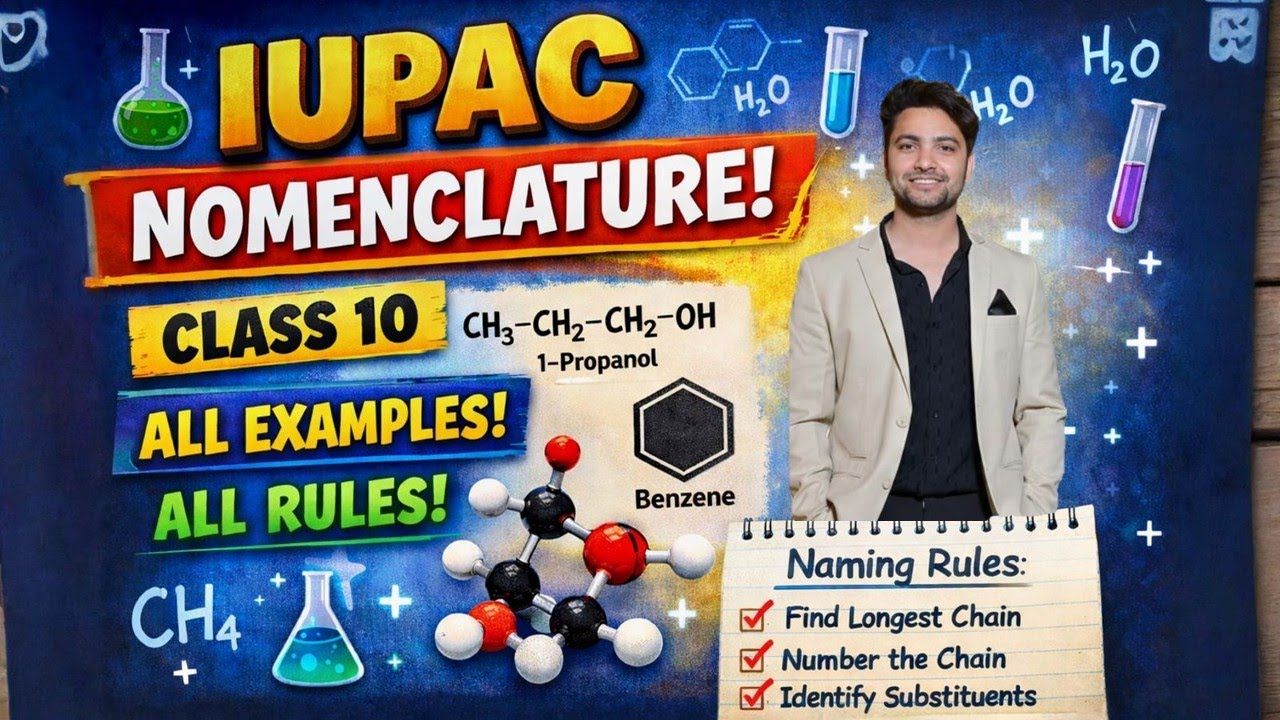IUPAC Nomenclature Class 10 | Complete Naming Rules with Easy Examples | Jalaj Sir