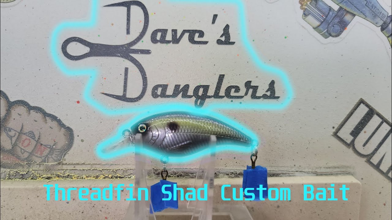 Threadfin shad airbrushed fishing lure