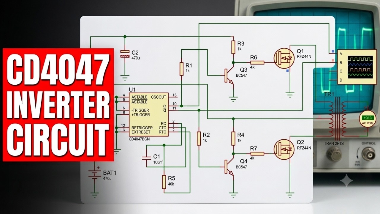 CD4047 Inverter Circuit