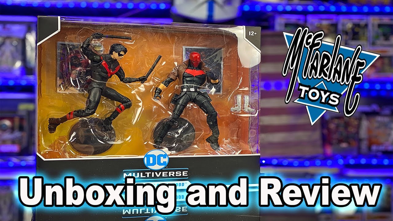 DC Multiverse Red Hood & Nightwing 2 Pack McFarlane Toys Action Figure Unboxing and Review