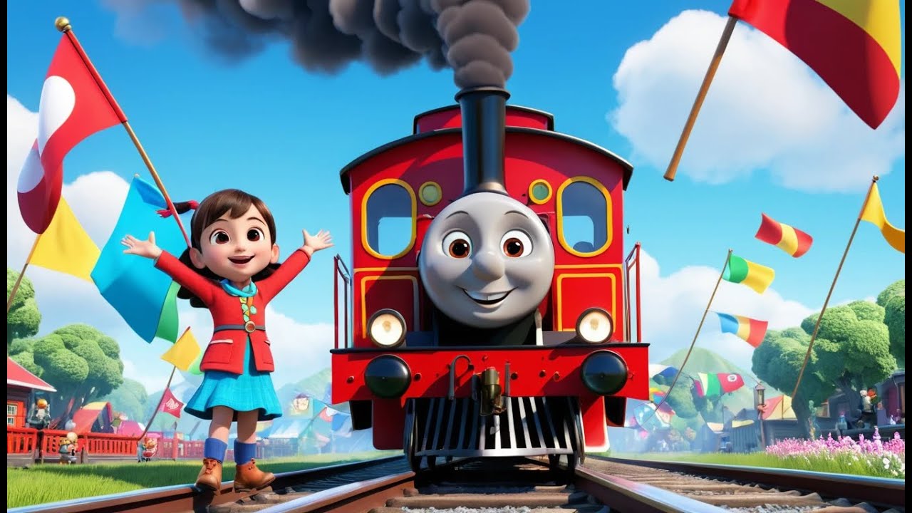 Steam Train Whistle Song + More | Fun Train Adventure Rhyme for Kids