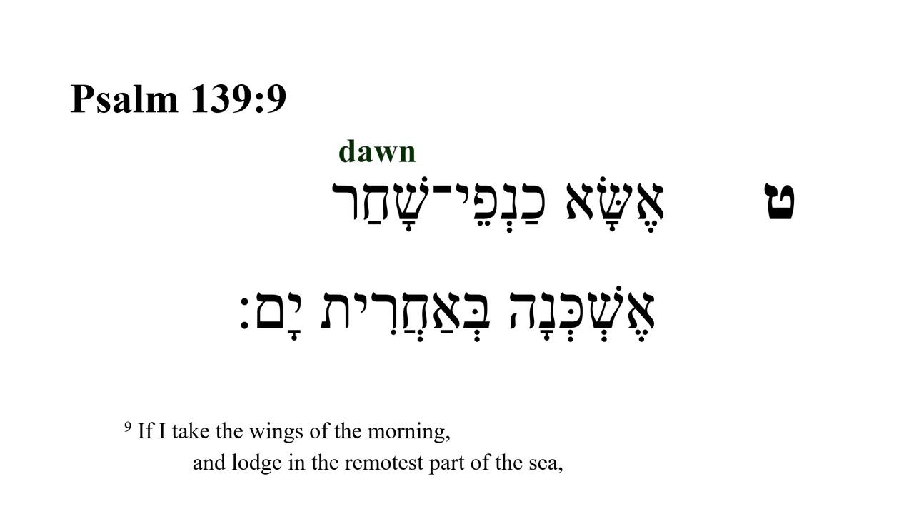 Psalm 139 -- Hebrew Bible Speaker with English Captions