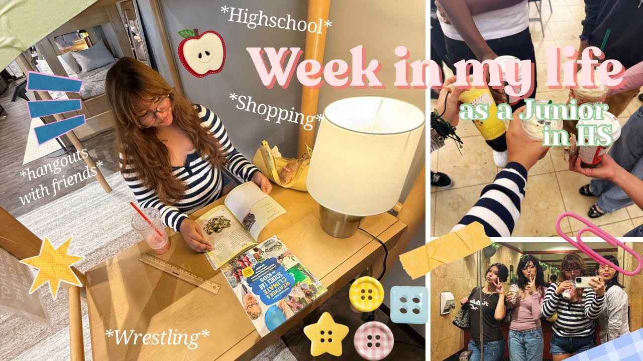 WEEK IN MY LIFE as a junior in high school 👻 * funny, chaotic,friends shopping, wrestling