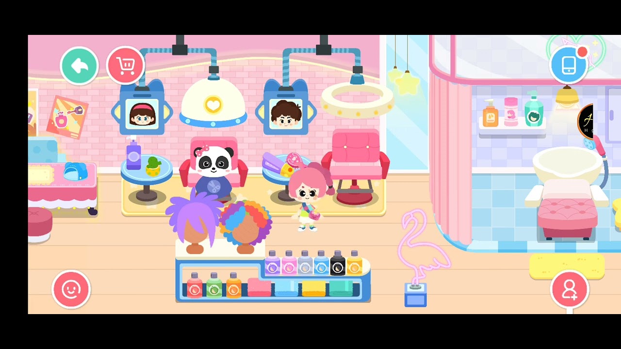 Baby Boss my town world meow meow cutting and facial