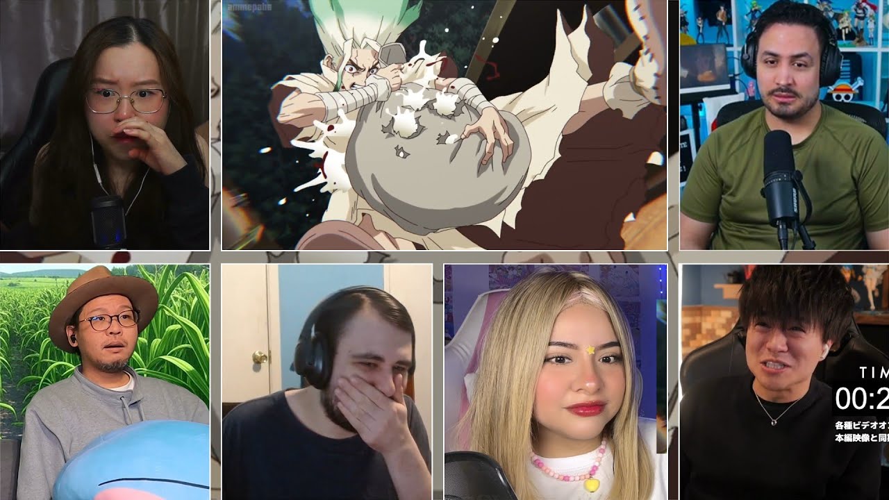 Dr. Stone Season 4 Episode 8 Reaction Mashup - Dr.Stone ドクターストーン 4期 8話 リアクション