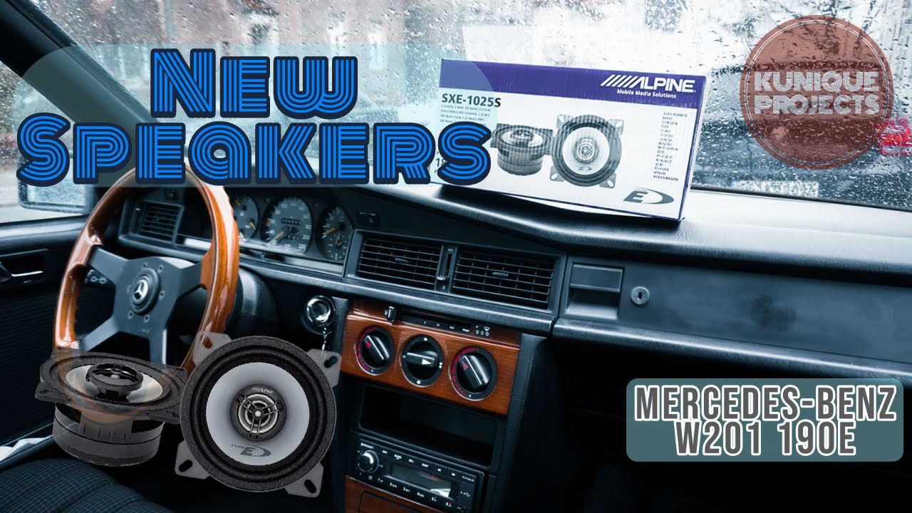 Mercedes Benz 190E W201 | New Speaker | ALPINE SXE-1025S