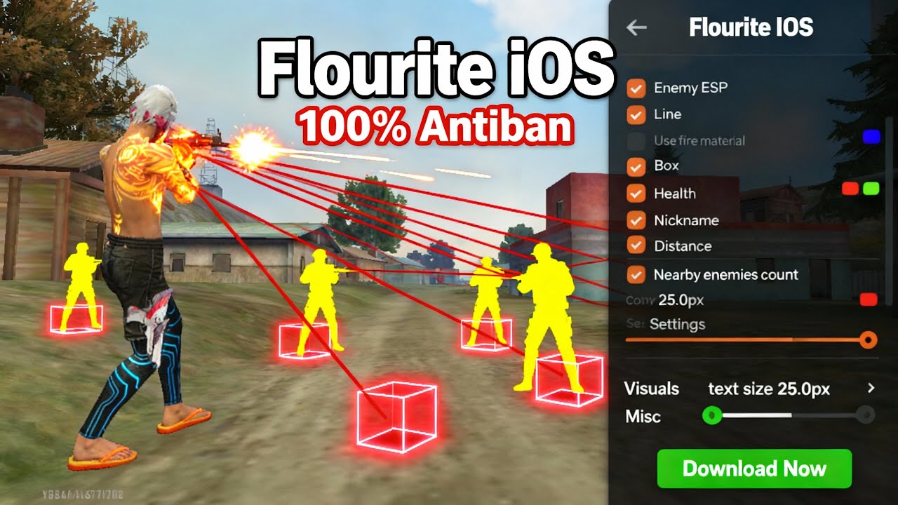 FREE FIRE IPHONE PANEL MOD MENU FLOURITE IPA SCARLET ESIGN PANEL IOS 
