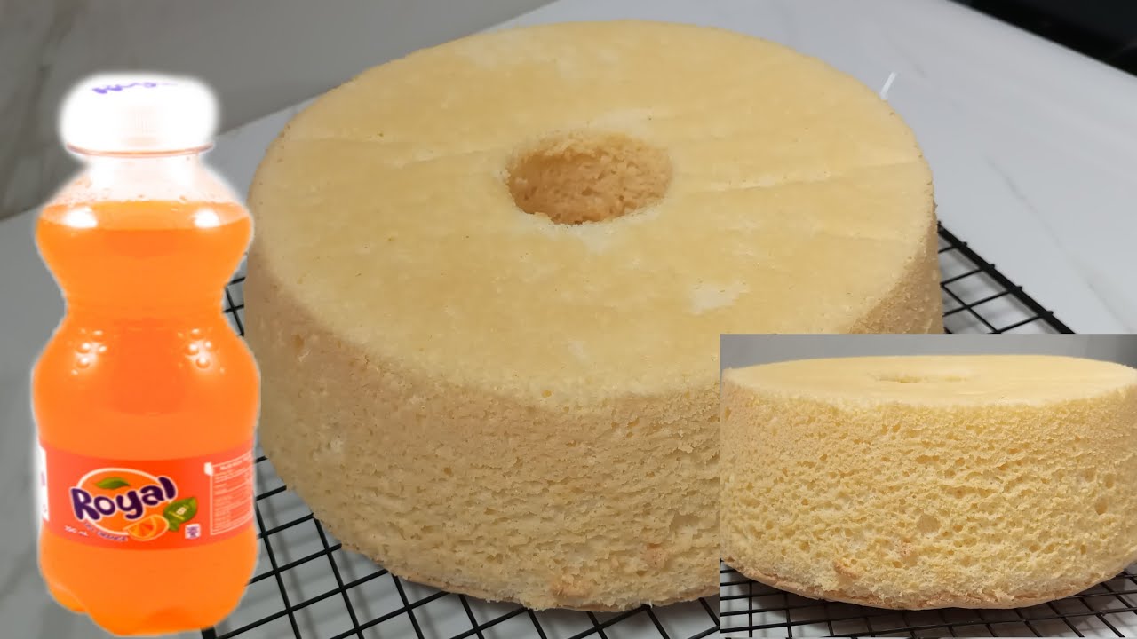 Soft and fluffy Chiffon Cake Using royal orange soda l MimilouKitchen