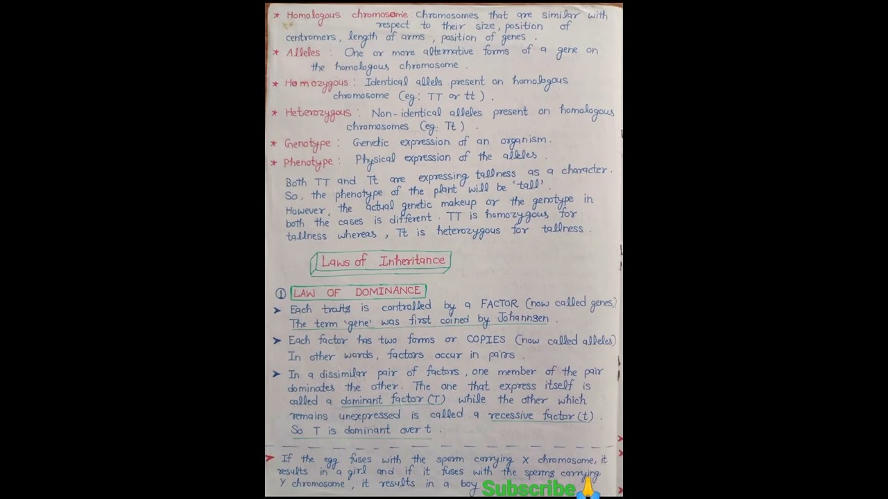 heredity and evolution notes for class 10