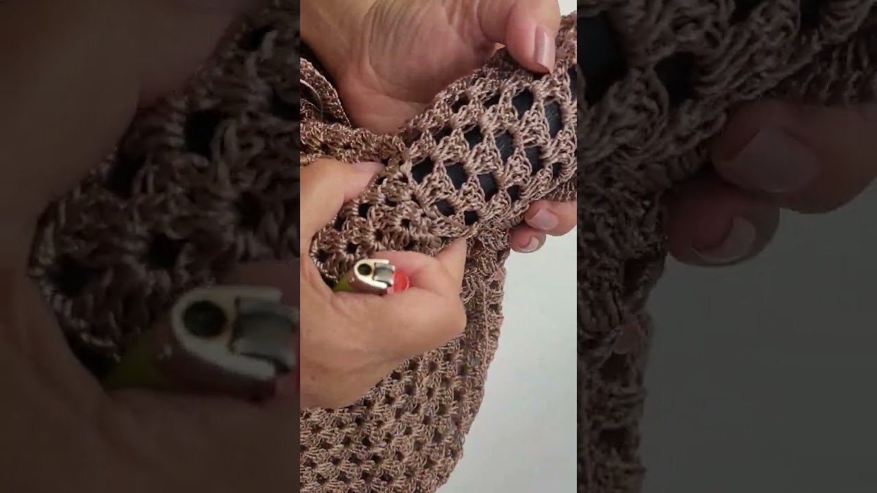 OLHA COMO ARREMATO MEU FIO DE POLIPROPILENO #crochet