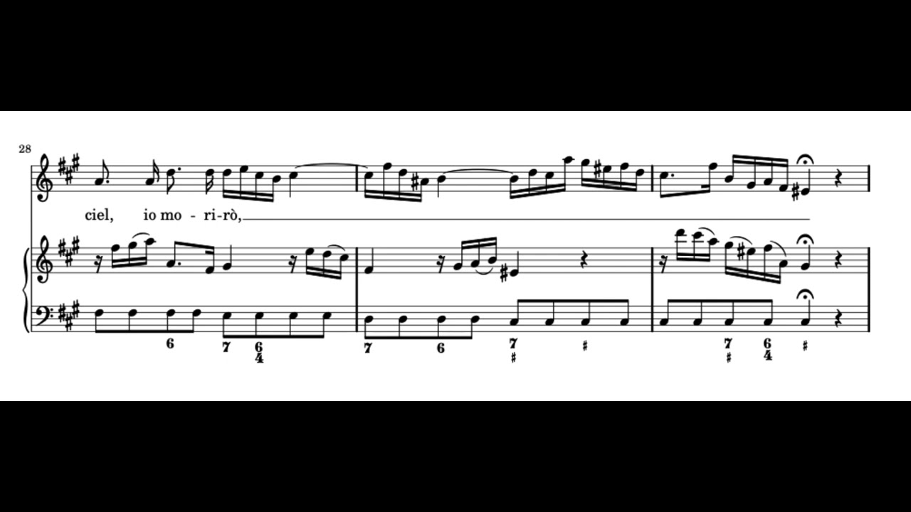 Se pietà di me non senti (Giulio Cesare - G.F. Händel) Score Animation