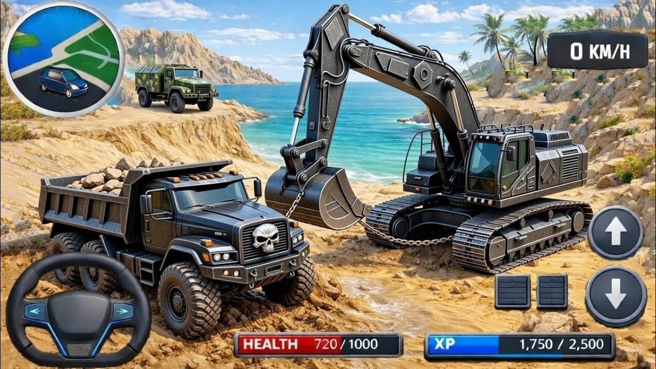 Road Construction 🚧 JCB Simulator 3D - Road Construction JCB Loading Trucks - Android Gameplay