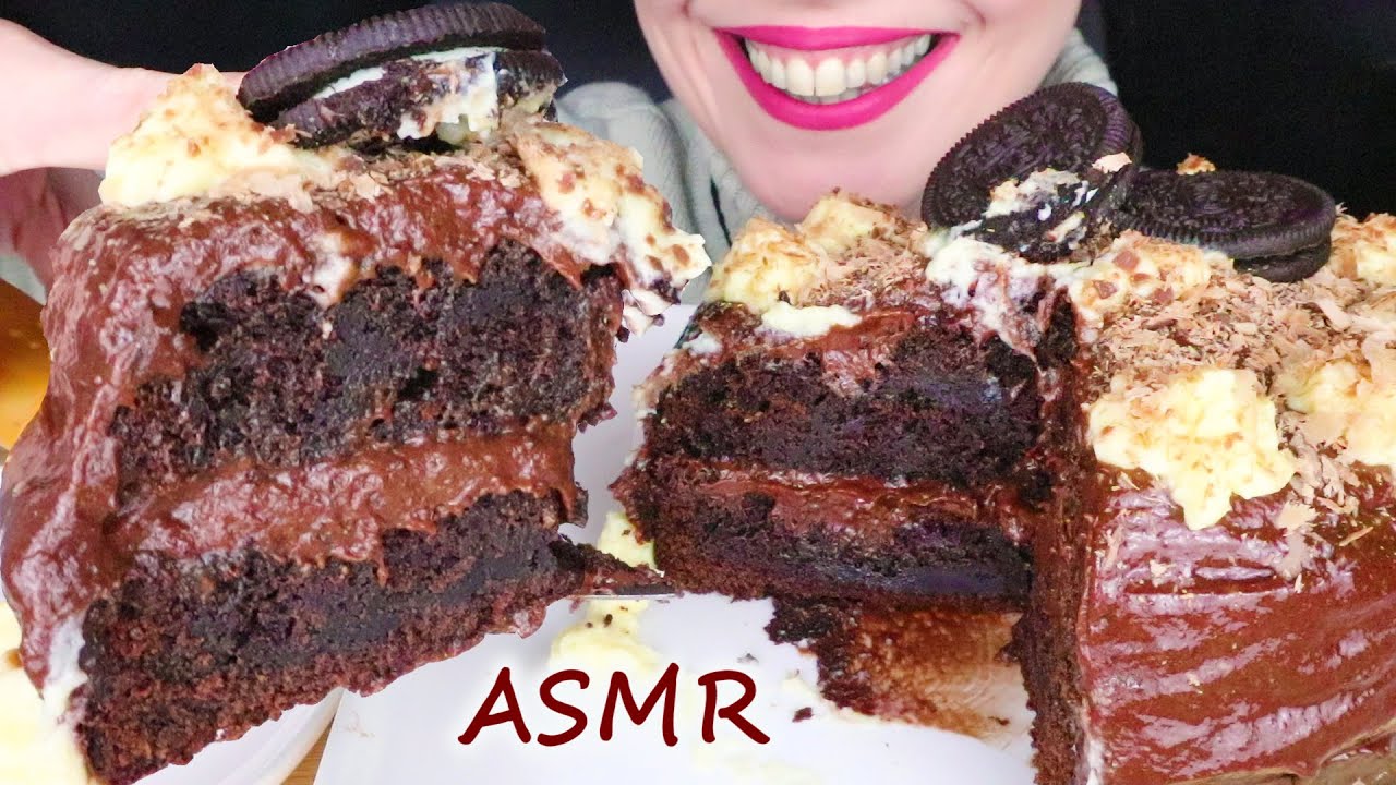 HOMEMADE CHOCOLATE CAKE 🎂 | Collab with @michloveeatasmr  | ASMR Mukbang - 먹방 | No Talking
