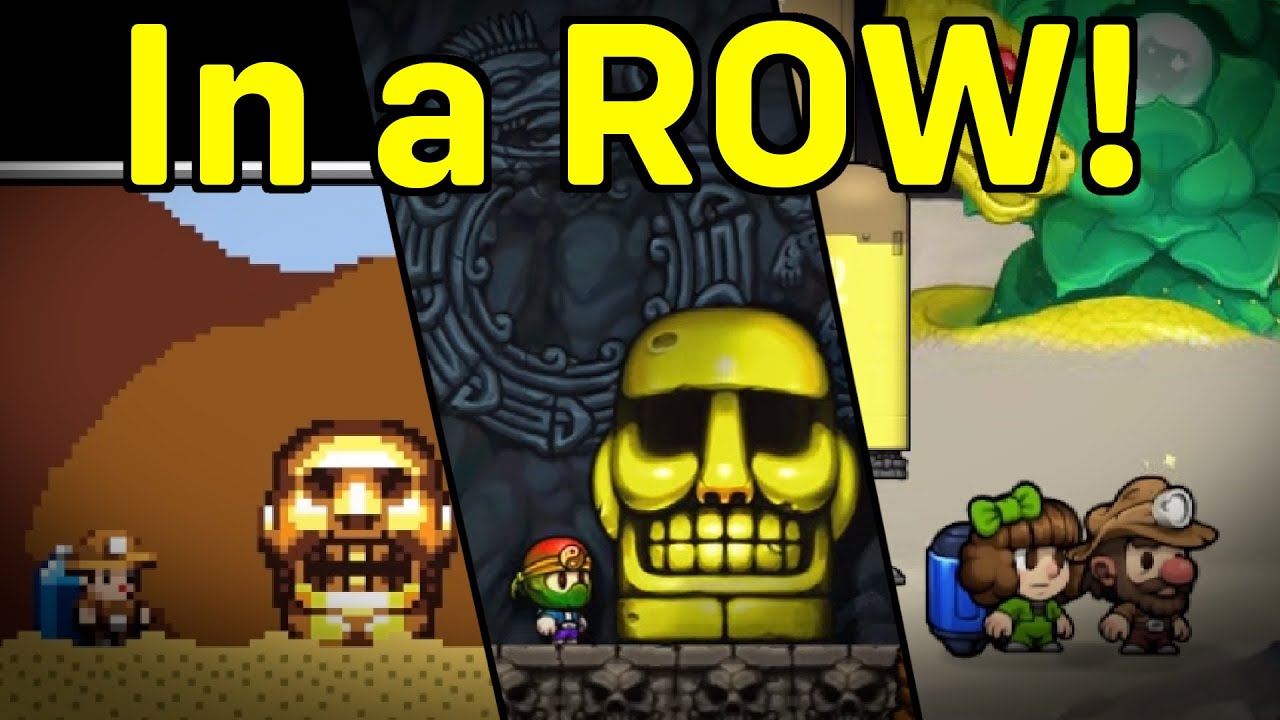 Beating EVERY Spelunky Game Back To Back (DEATHLESS!)