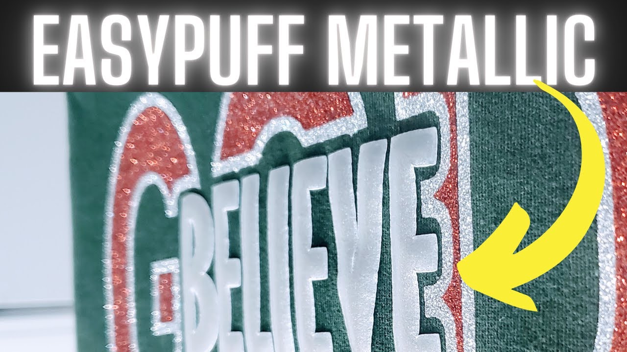 Puff Vinyl for Beginners: How to Use Siser Metallic Easy Puff #puffvinyl